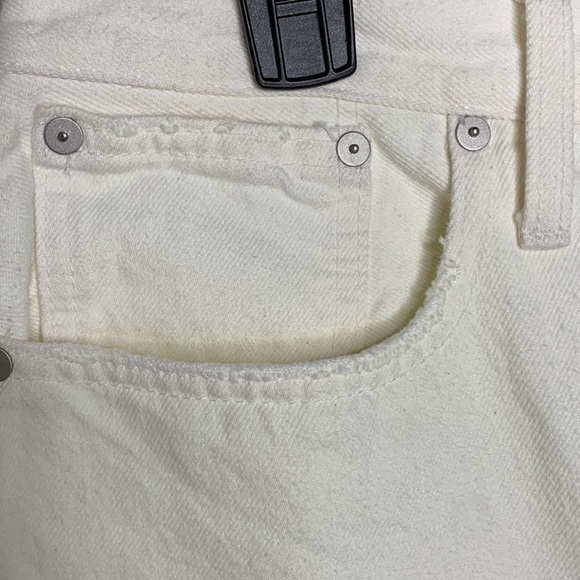 Madewell Petite Momjean in Tile White: Ripped Edition size 28P - Picture 8 of 8